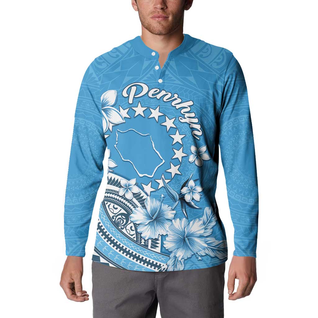 Personalised Penrhyn Gospel Day Button Sweatshirt Cook Islands Tribal Pattern