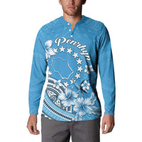 Personalised Penrhyn Gospel Day Button Sweatshirt Cook Islands Tribal Pattern