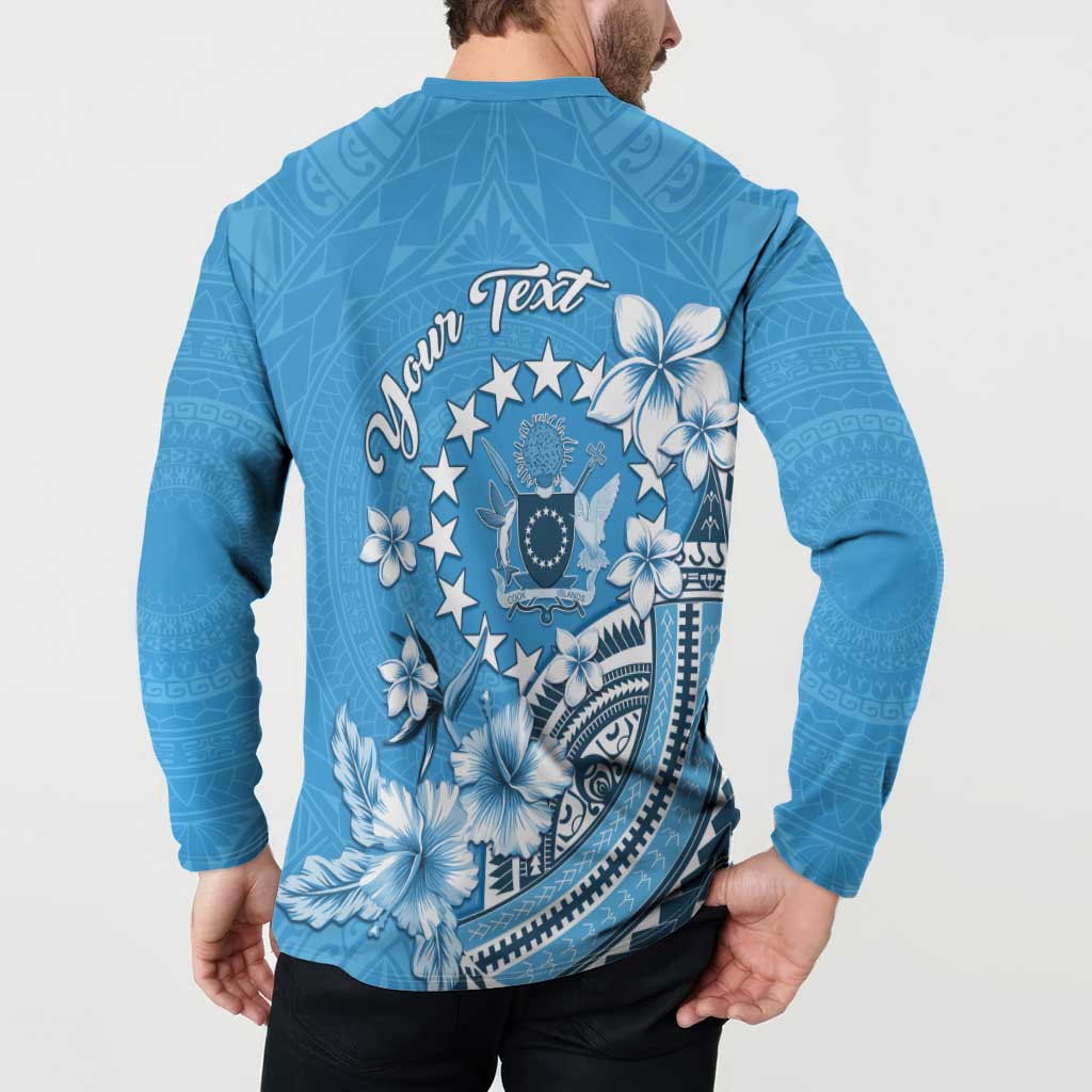 Personalised Penrhyn Gospel Day Button Sweatshirt Cook Islands Tribal Pattern