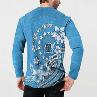 Personalised Penrhyn Gospel Day Button Sweatshirt Cook Islands Tribal Pattern