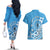 Personalised Penrhyn Gospel Day Couples Matching Off The Shoulder Long Sleeve Dress and Hawaiian Shirt Cook Islands Tribal Pattern