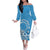 Personalised Penrhyn Gospel Day Family Matching Off The Shoulder Long Sleeve Dress and Hawaiian Shirt Cook Islands Tribal Pattern