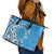 Penrhyn Gospel Day Leather Tote Bag Cook Islands Tribal Pattern