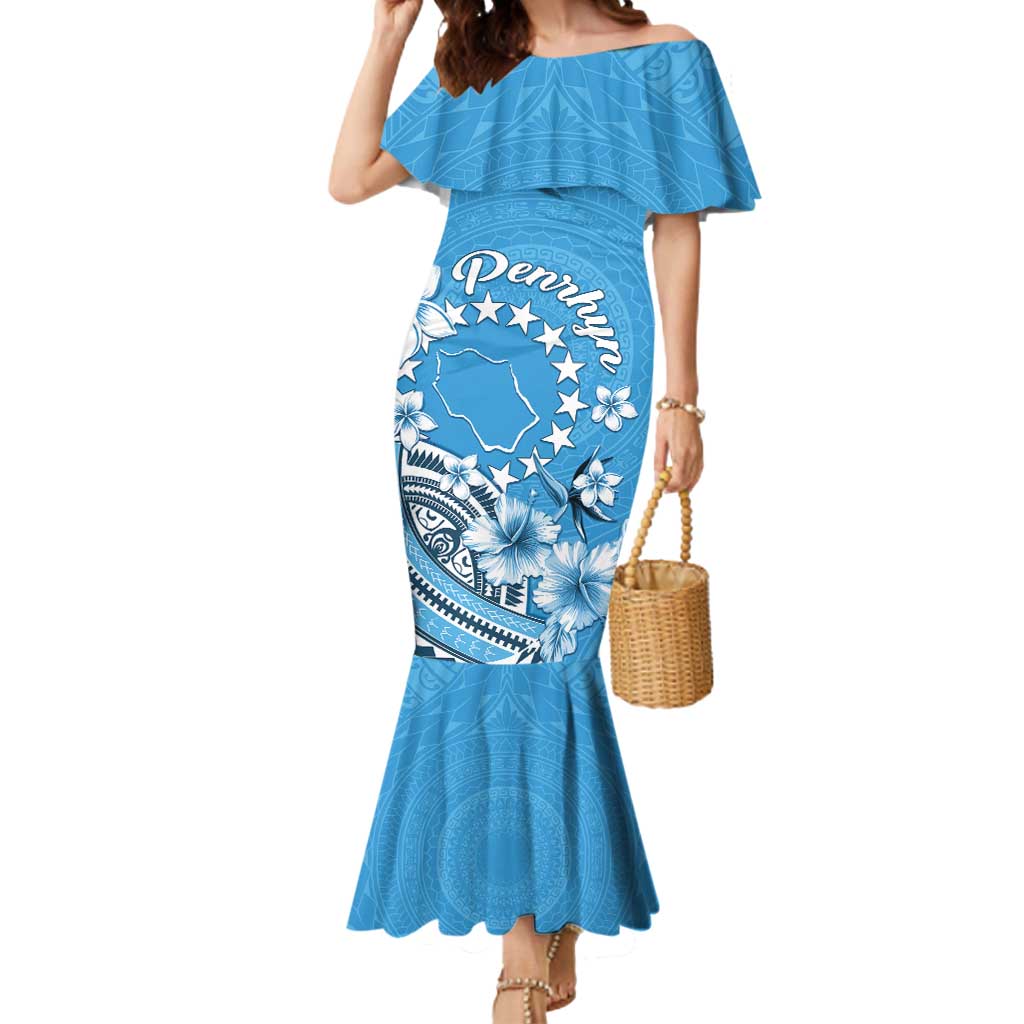 Personalised Penrhyn Gospel Day Mermaid Dress Cook Islands Tribal Pattern