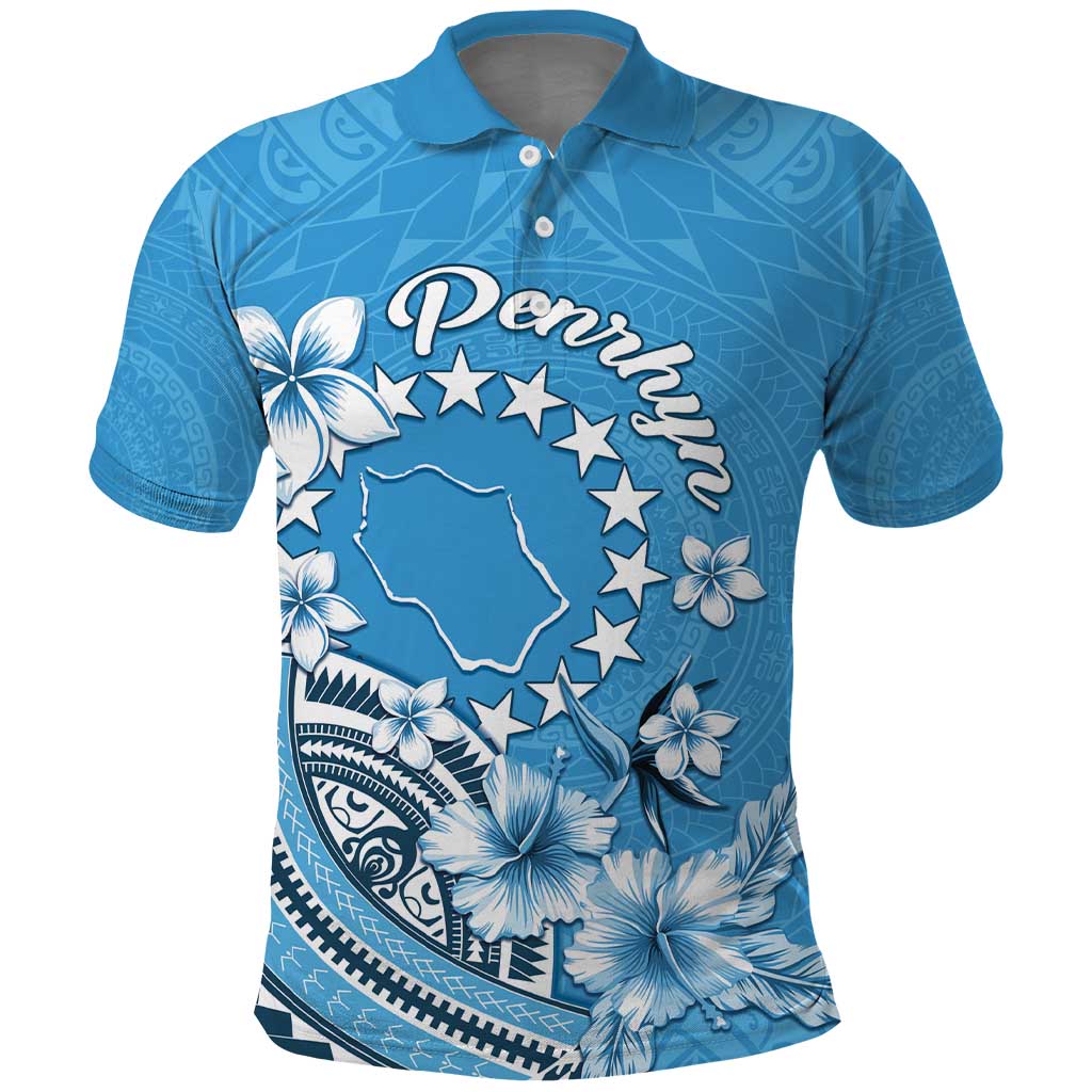 Personalised Penrhyn Gospel Day Polo Shirt Cook Islands Tribal Pattern