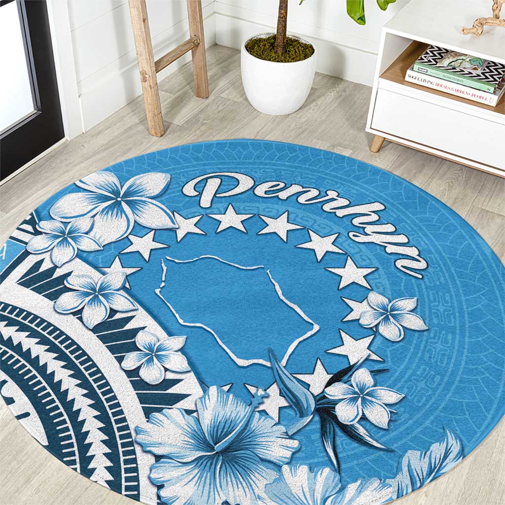 Penrhyn Gospel Day Round Carpet Cook Islands Tribal Pattern