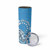 Personalised Penrhyn Gospel Day Skinny Tumbler Cook Islands Tribal Pattern