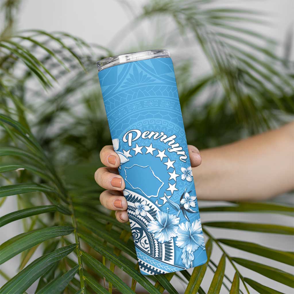 Personalised Penrhyn Gospel Day Skinny Tumbler Cook Islands Tribal Pattern