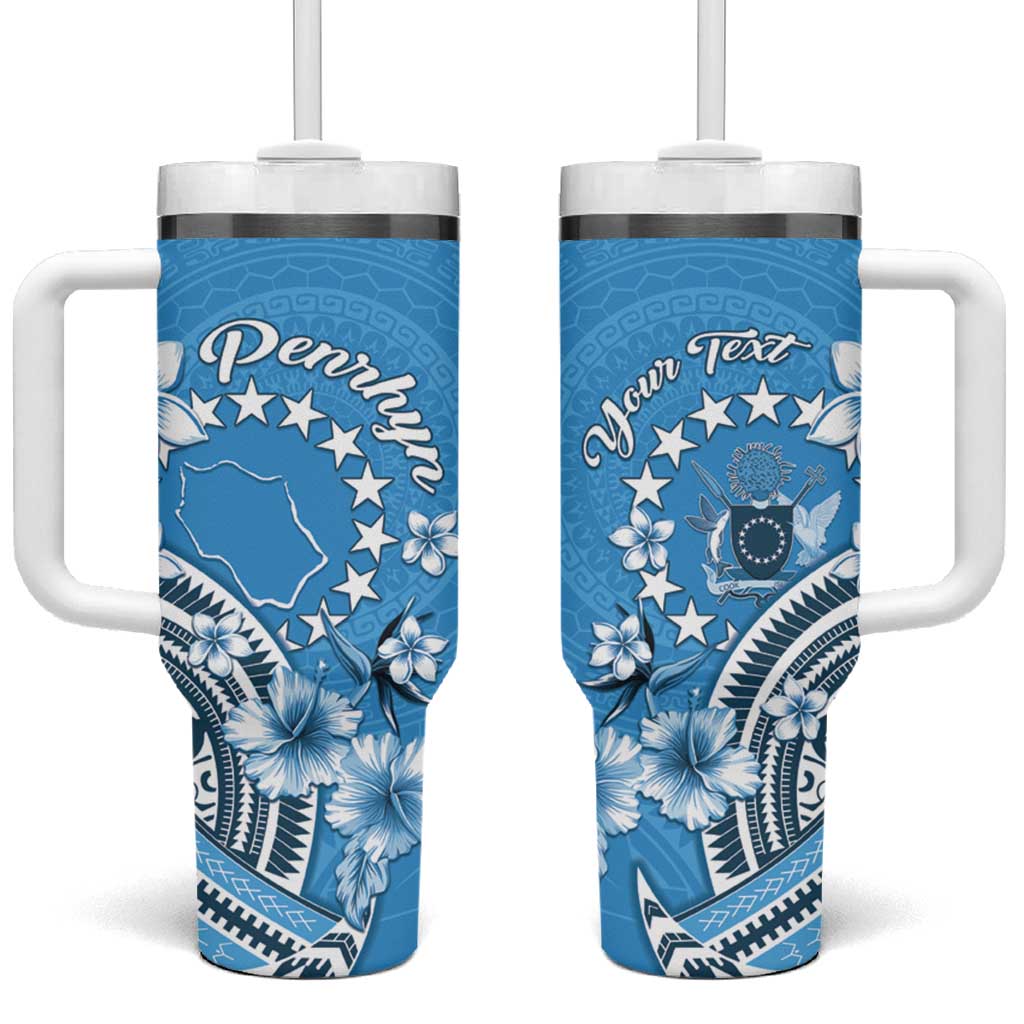 Personalised Penrhyn Gospel Day Tumbler With Handle Cook Islands Tribal Pattern