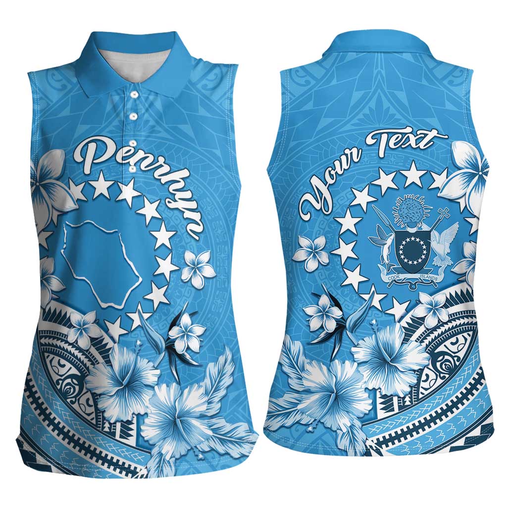 Personalised Penrhyn Gospel Day Women Sleeveless Polo Shirt Cook Islands Tribal Pattern