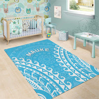 Custom Cook Islands Mauke Area Rug Polynesian Tribal Tattoo
