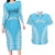 Custom Cook Islands Mauke Couples Matching Long Sleeve Bodycon Dress and Hawaiian Shirt Polynesian Tribal Tattoo