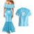 Custom Cook Islands Mauke Couples Matching Mermaid Dress and Hawaiian Shirt Polynesian Tribal Tattoo