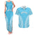 Custom Cook Islands Mauke Couples Matching Tank Maxi Dress and Hawaiian Shirt Polynesian Tribal Tattoo