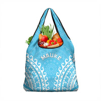 Custom Cook Islands Mauke Grocery Bag Polynesian Tribal Tattoo