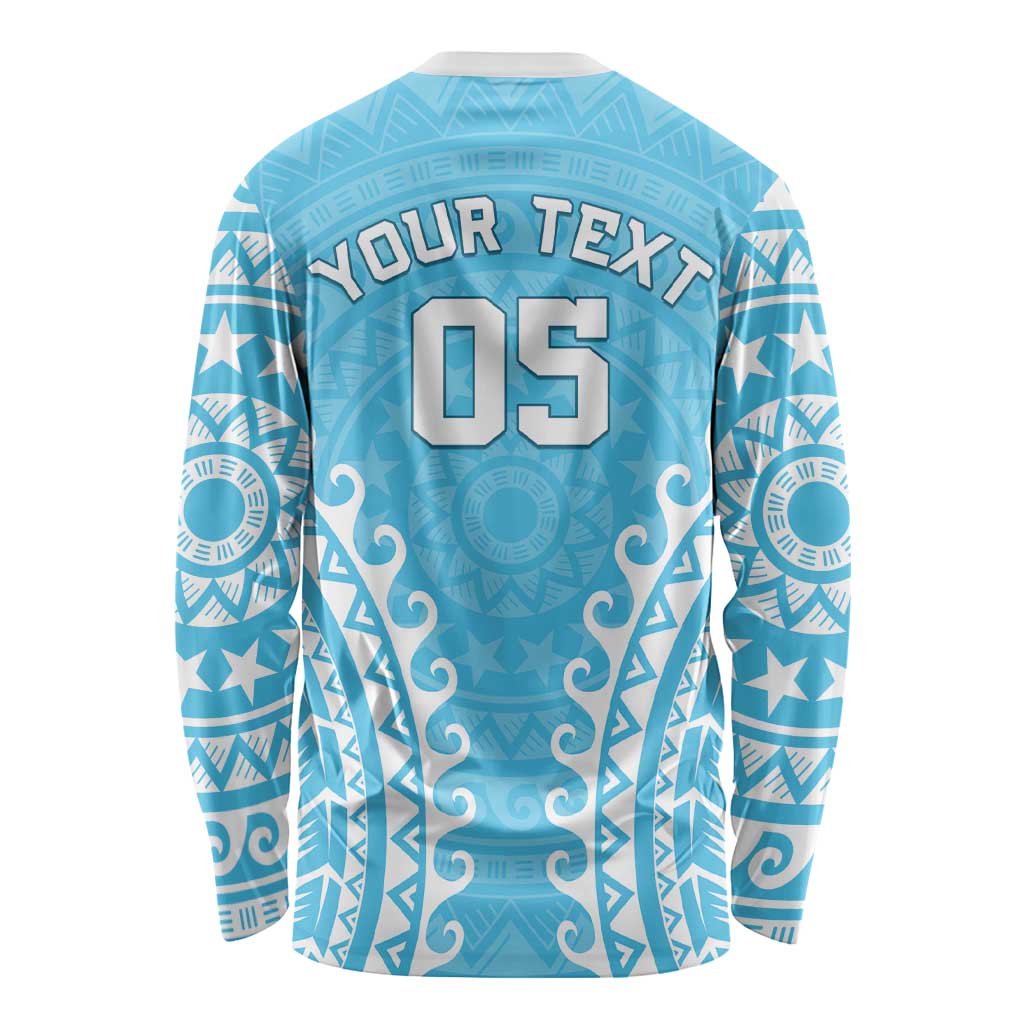 Custom Cook Islands Mauke Long Sleeve Shirt Polynesian Tribal Tattoo