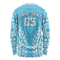 Custom Cook Islands Mauke Long Sleeve Shirt Polynesian Tribal Tattoo