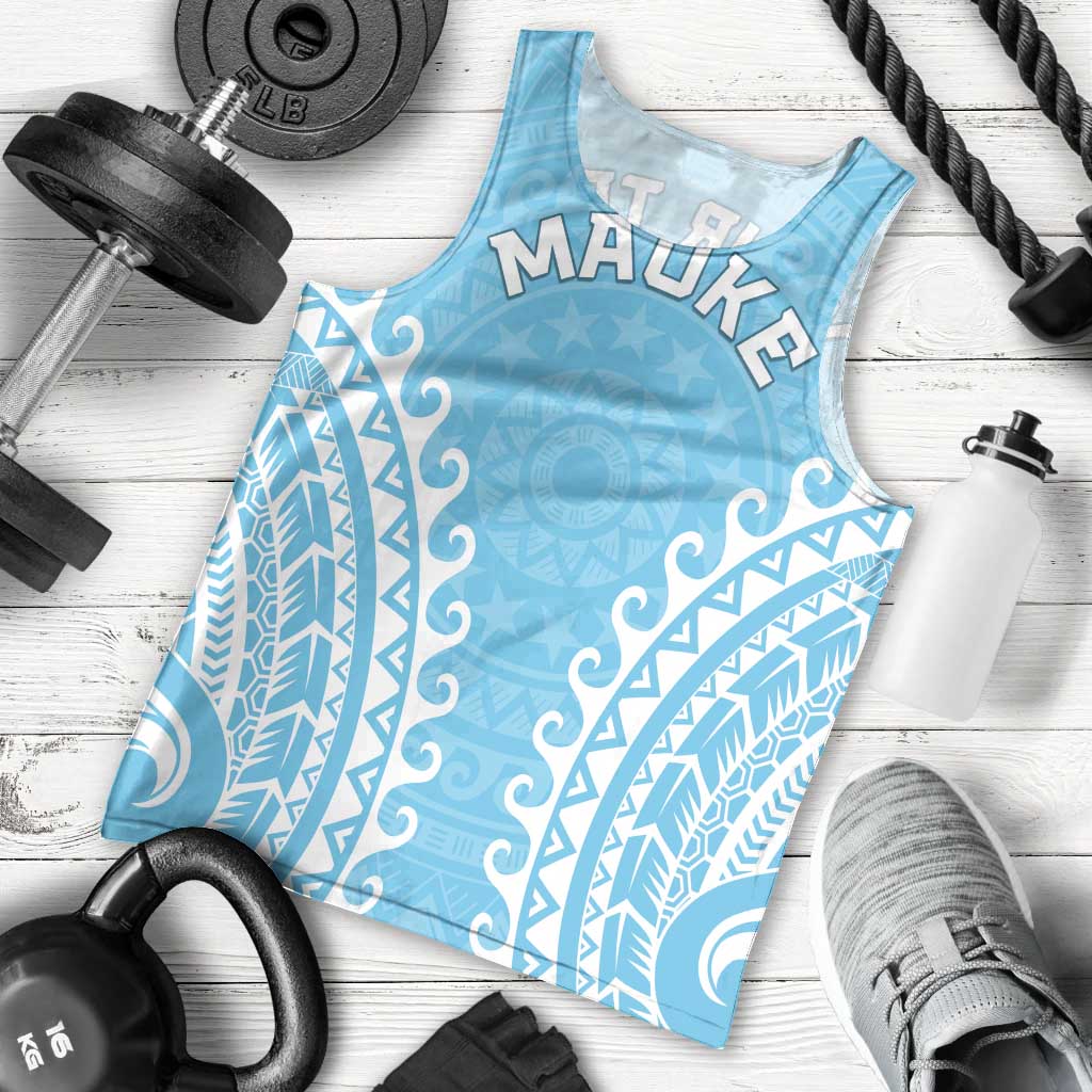 Custom Cook Islands Mauke Men Tank Top Polynesian Tribal Tattoo