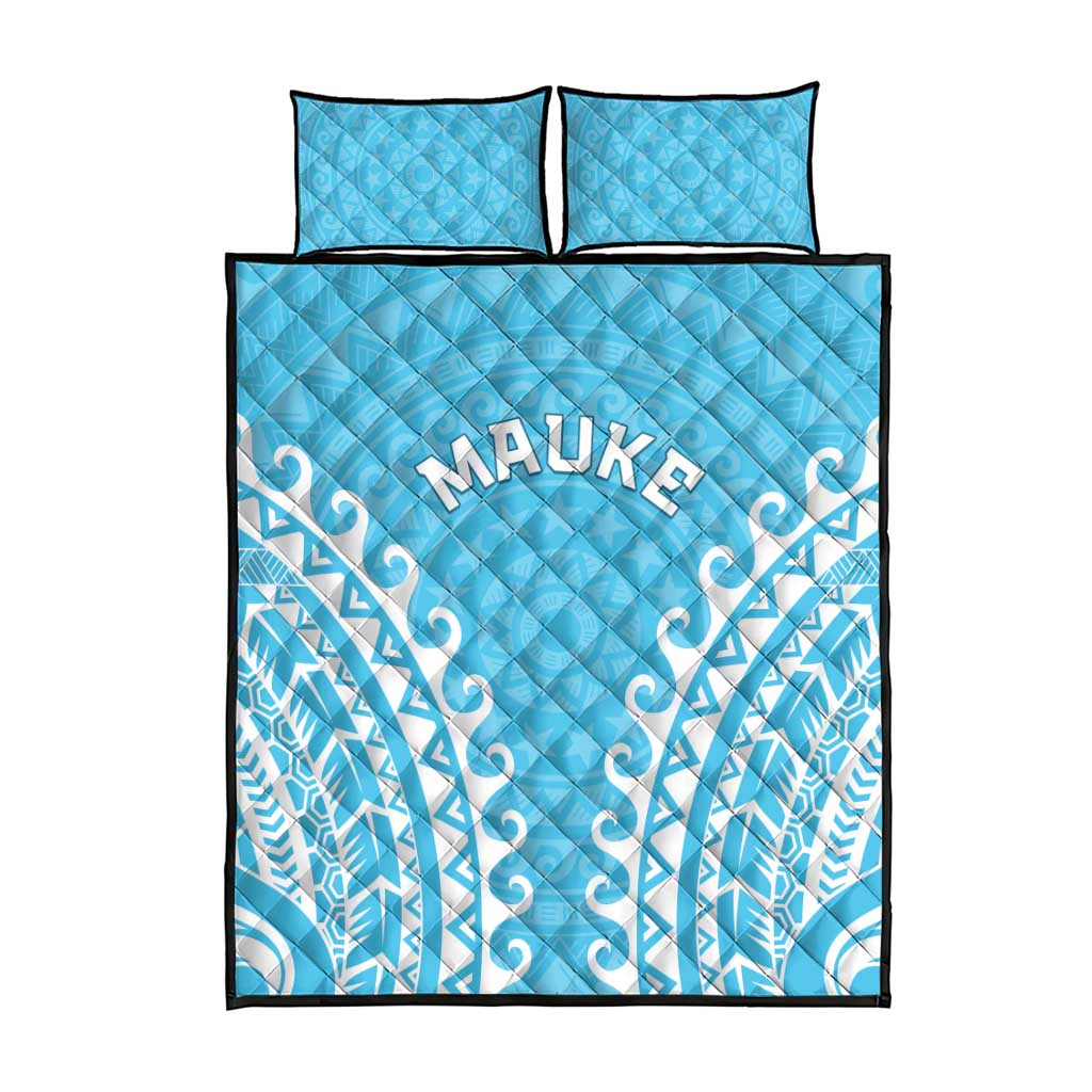 Custom Cook Islands Mauke Quilt Bed Set Polynesian Tribal Tattoo