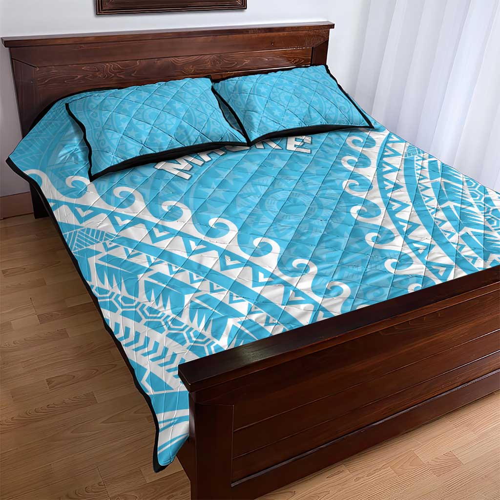 Custom Cook Islands Mauke Quilt Bed Set Polynesian Tribal Tattoo