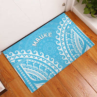 Custom Cook Islands Mauke Rubber Doormat Polynesian Tribal Tattoo