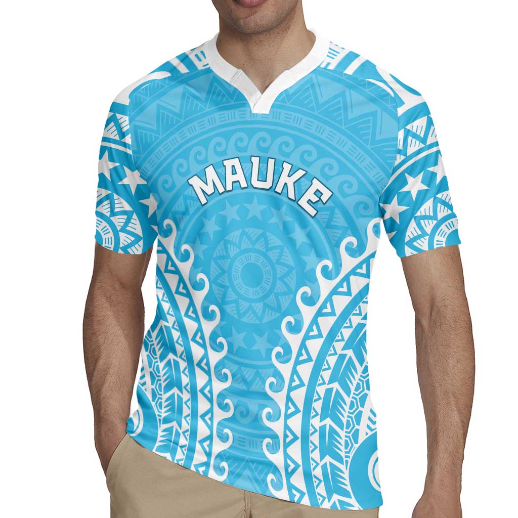 Custom Cook Islands Mauke Rugby Jersey Polynesian Tribal Tattoo