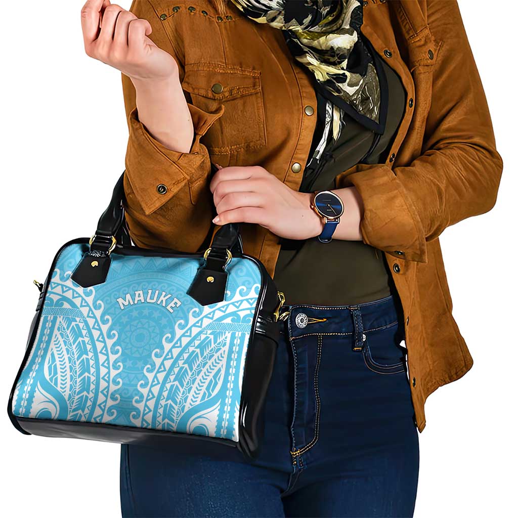 Custom Cook Islands Mauke Shoulder Handbag Polynesian Tribal Tattoo