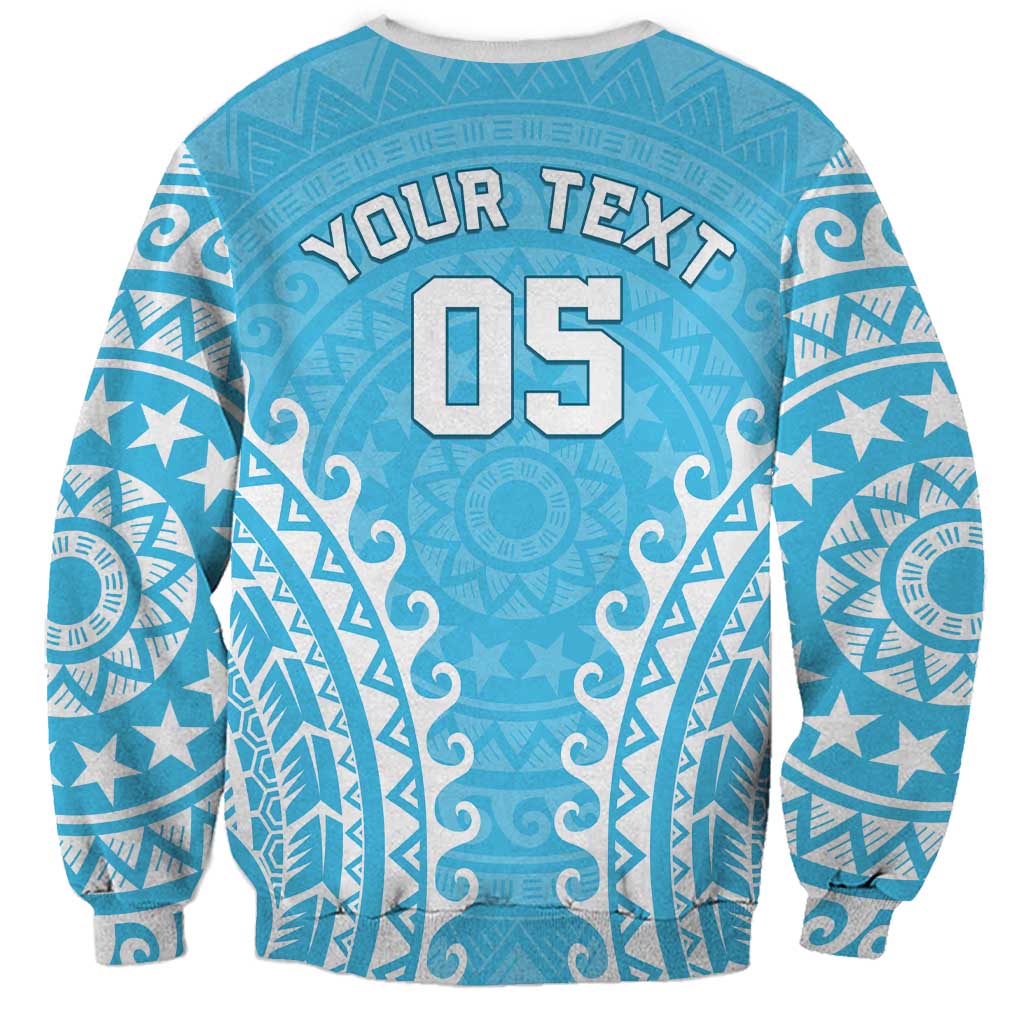 Custom Cook Islands Mauke Sweatshirt Polynesian Tribal Tattoo