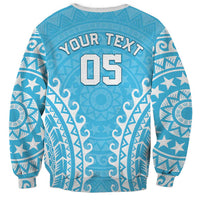 Custom Cook Islands Mauke Sweatshirt Polynesian Tribal Tattoo