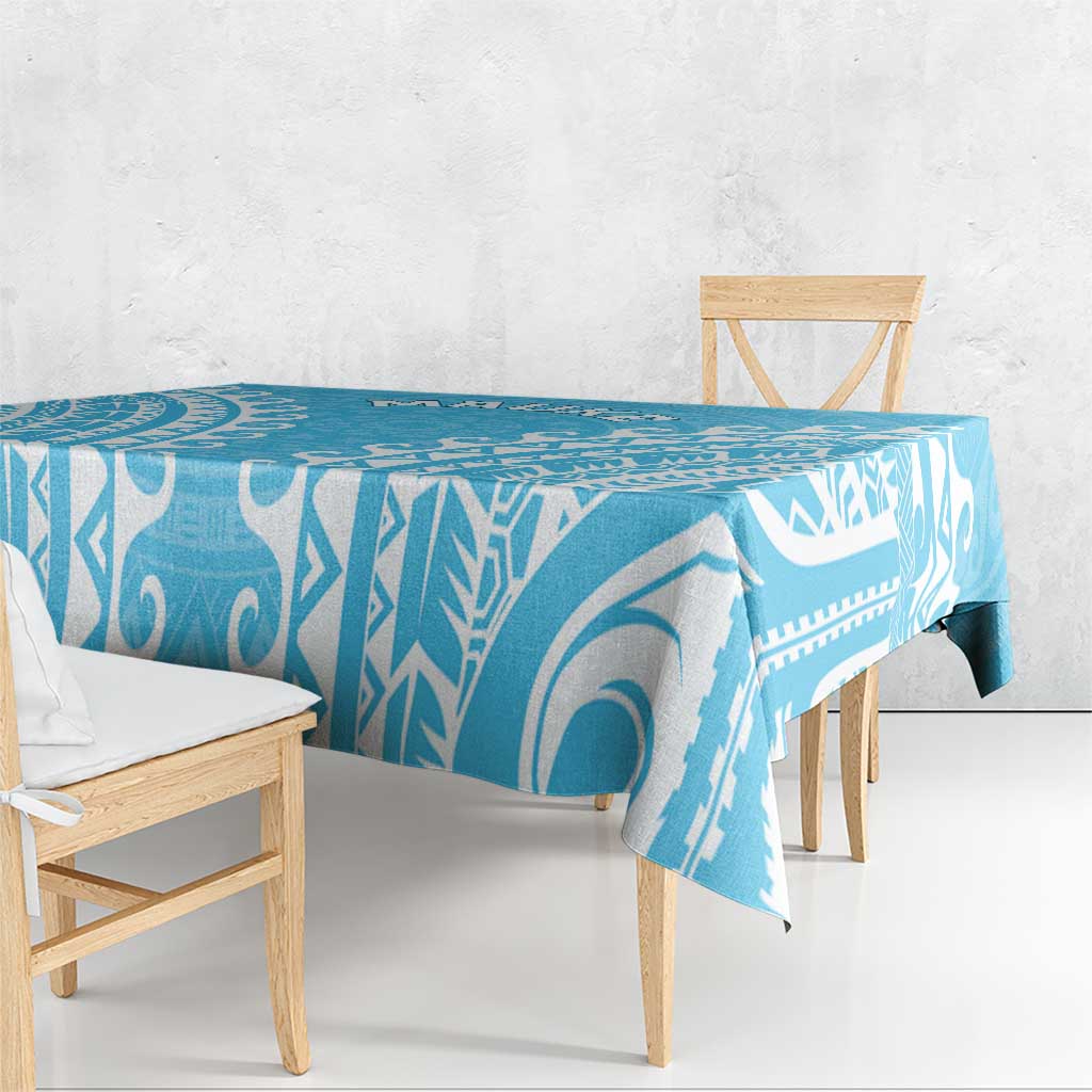 Custom Cook Islands Mauke Tablecloth Polynesian Tribal Tattoo