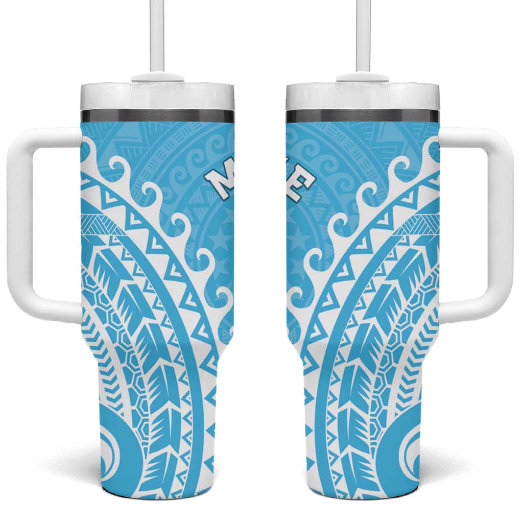 Cook Islands Mauke Tumbler With Handle Polynesian Tribal Tattoo