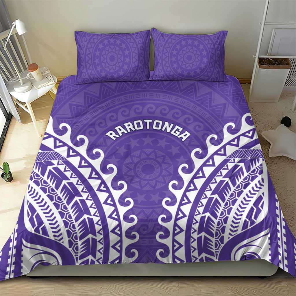 Custom Cook Islands Rarotonga Bedding Set Polynesian Tribal Tattoo