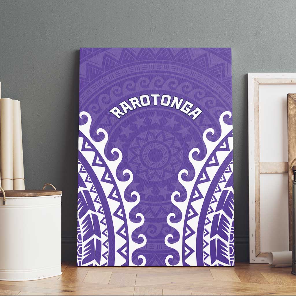 Custom Cook Islands Rarotonga Canvas Wall Art Polynesian Tribal Tattoo