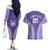 Custom Cook Islands Rarotonga Couples Matching Off The Shoulder Long Sleeve Dress and Hawaiian Shirt Polynesian Tribal Tattoo
