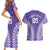 Custom Cook Islands Rarotonga Couples Matching Short Sleeve Bodycon Dress and Hawaiian Shirt Polynesian Tribal Tattoo