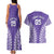 Custom Cook Islands Rarotonga Couples Matching Tank Maxi Dress and Hawaiian Shirt Polynesian Tribal Tattoo