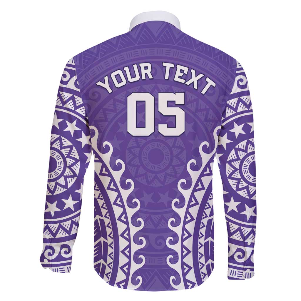 Custom Cook Islands Rarotonga Family Matching Long Sleeve Bodycon Dress and Hawaiian Shirt Polynesian Tribal Tattoo LT05 - Polynesian Pride