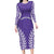 Custom Cook Islands Rarotonga Family Matching Long Sleeve Bodycon Dress and Hawaiian Shirt Polynesian Tribal Tattoo
