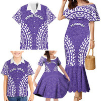 Custom Cook Islands Rarotonga Family Matching Mermaid Dress and Hawaiian Shirt Polynesian Tribal Tattoo