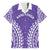 Custom Cook Islands Rarotonga Family Matching Off The Shoulder Long Sleeve Dress and Hawaiian Shirt Polynesian Tribal Tattoo