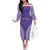 Custom Cook Islands Rarotonga Family Matching Off The Shoulder Long Sleeve Dress and Hawaiian Shirt Polynesian Tribal Tattoo