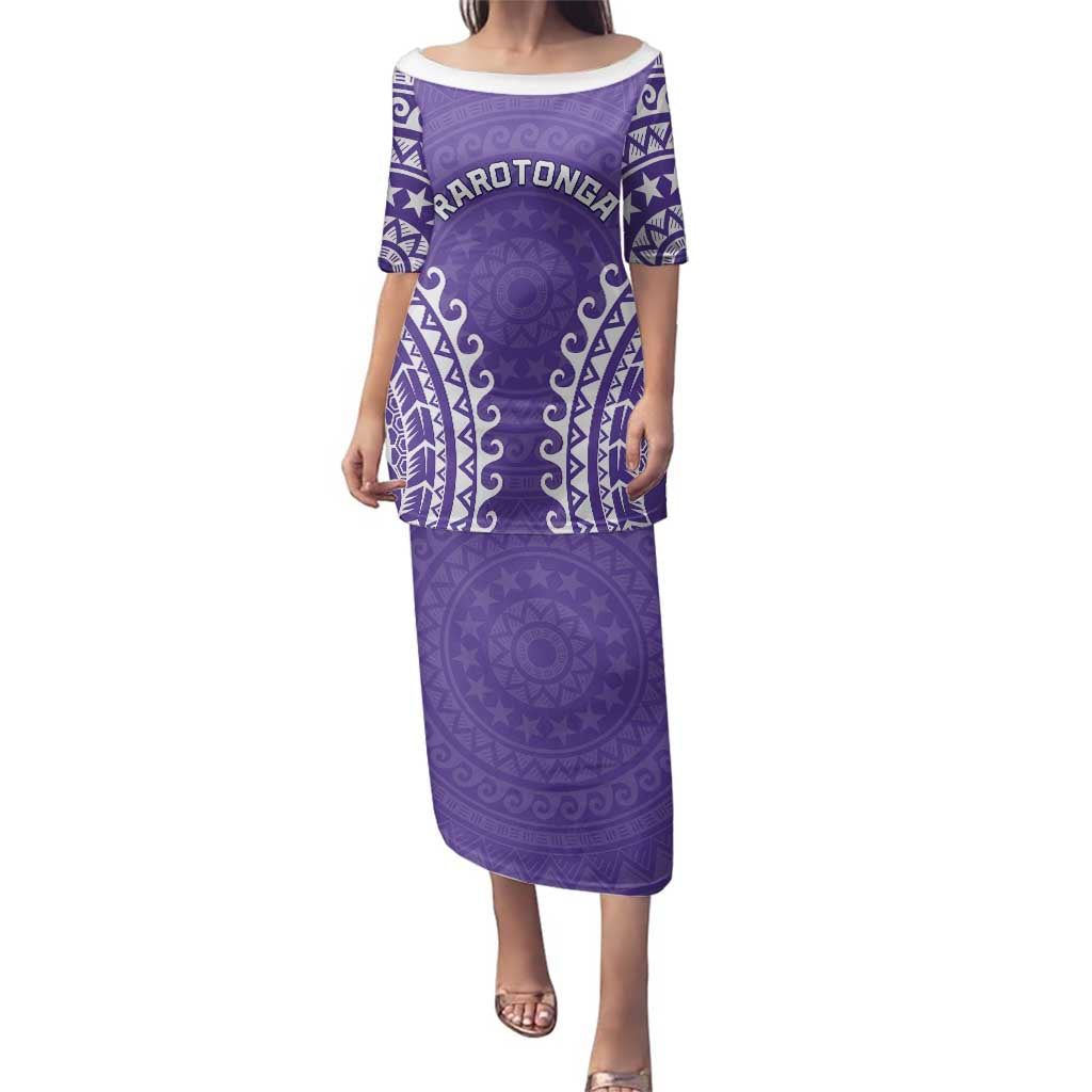 Custom Cook Islands Rarotonga Family Matching Puletasi and Hawaiian Shirt Polynesian Tribal Tattoo