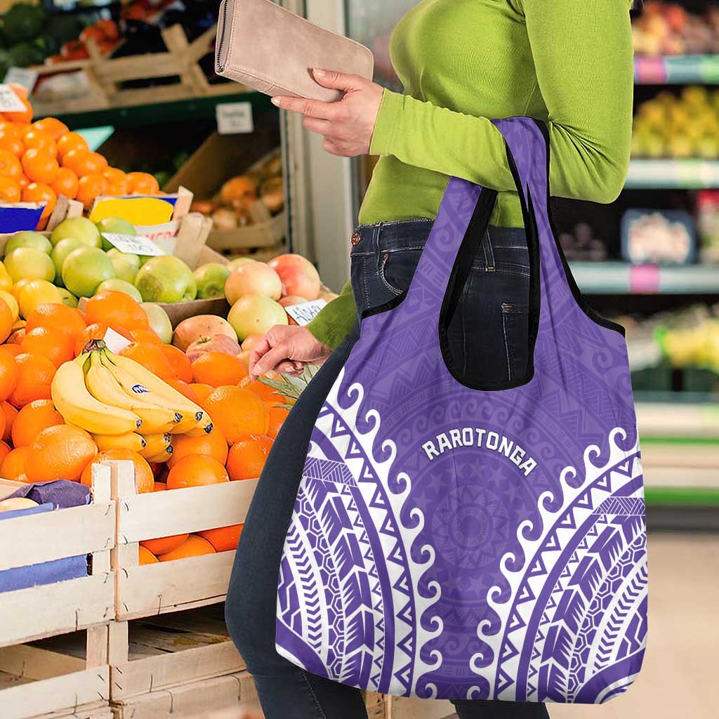 Cook Islands Rarotonga Grocery Bag Polynesian Tribal Tattoo LT05 - Polynesian Pride