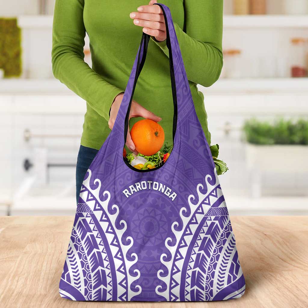 Cook Islands Rarotonga Grocery Bag Polynesian Tribal Tattoo LT05 - Polynesian Pride