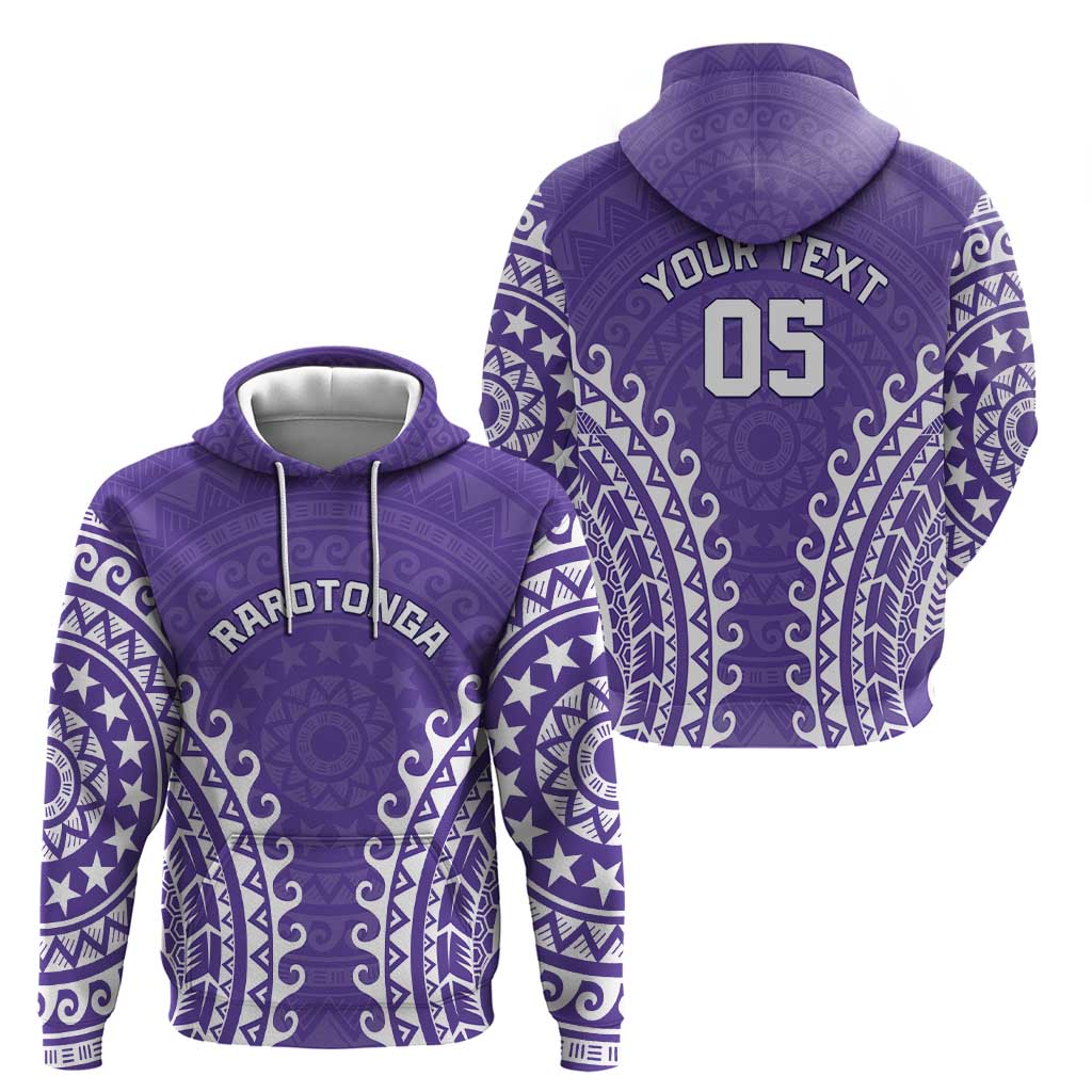 Custom Cook Islands Rarotonga Hoodie Polynesian Tribal Tattoo