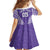 Custom Cook Islands Rarotonga Kid Short Sleeve Dress Polynesian Tribal Tattoo