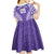 Custom Cook Islands Rarotonga Kid Short Sleeve Dress Polynesian Tribal Tattoo