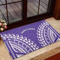 Custom Cook Islands Rarotonga Rubber Doormat Polynesian Tribal Tattoo