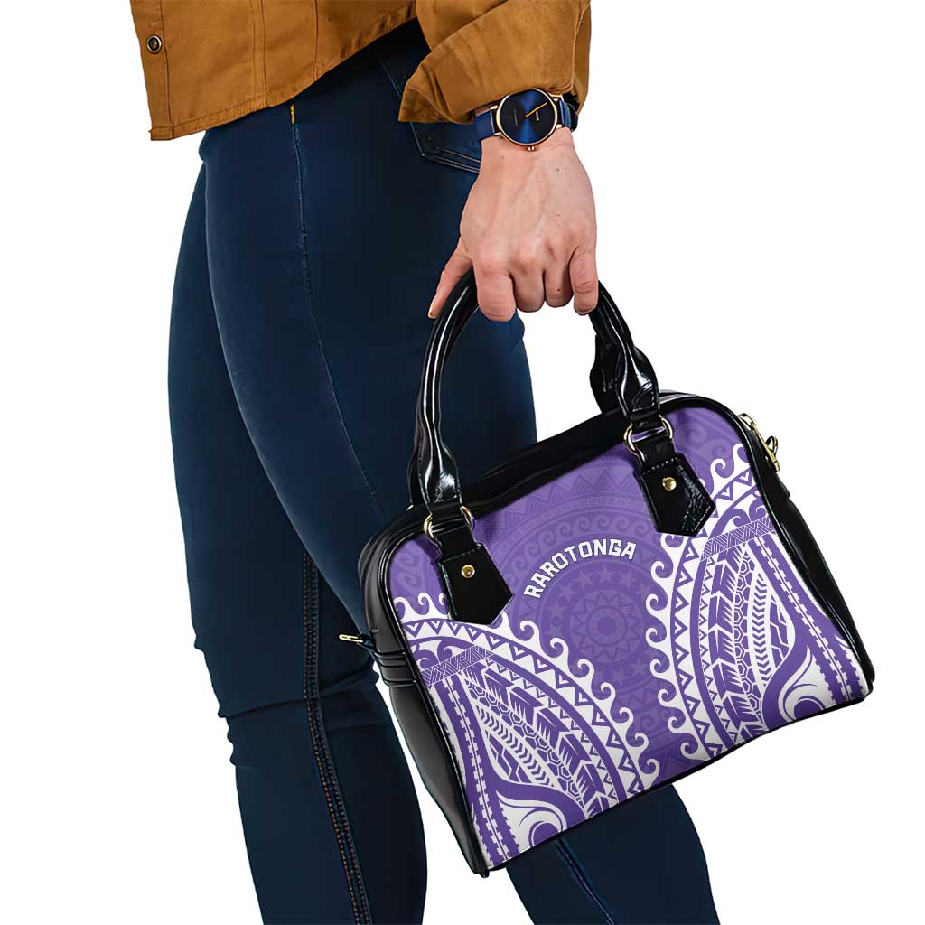 Custom Cook Islands Rarotonga Shoulder Handbag Polynesian Tribal Tattoo