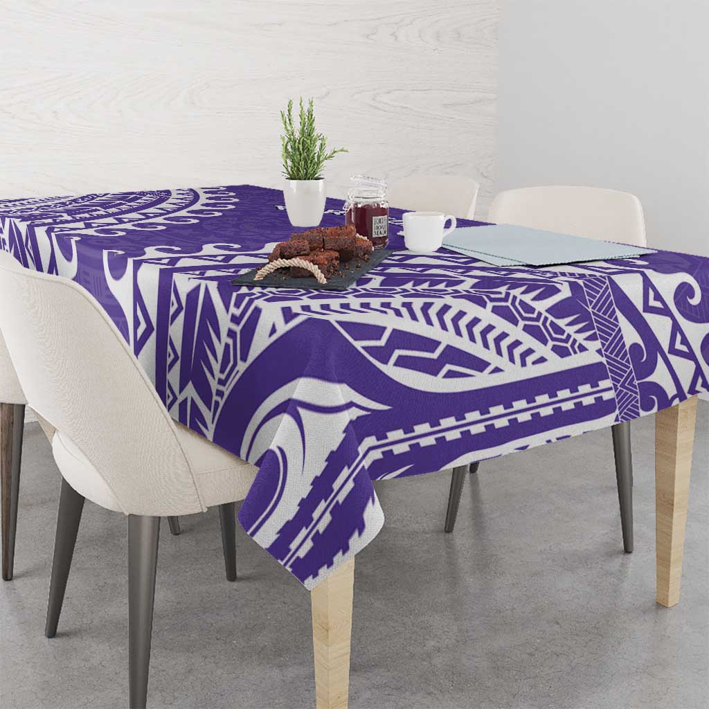 Custom Cook Islands Rarotonga Tablecloth Polynesian Tribal Tattoo